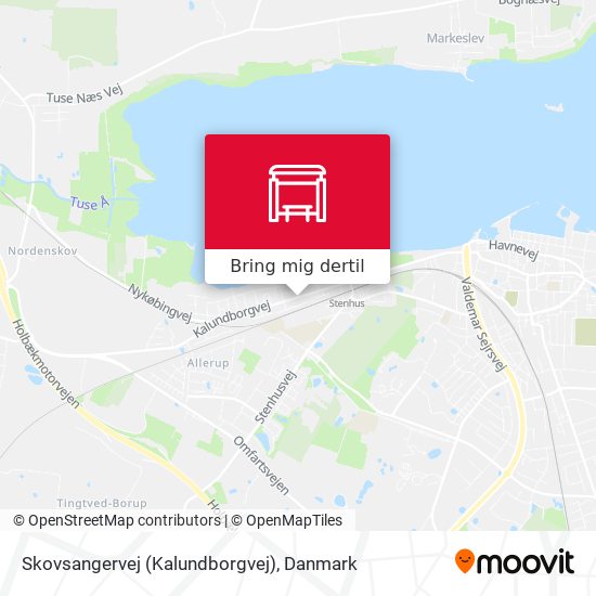 Skovsangervej (Kalundborgvej) kort