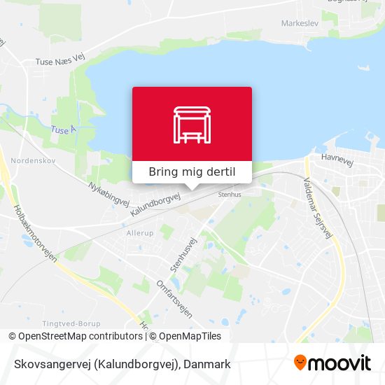 Skovsangervej (Kalundborgvej) kort