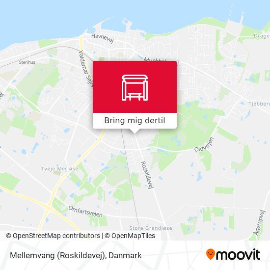 Mellemvang (Roskildevej) kort