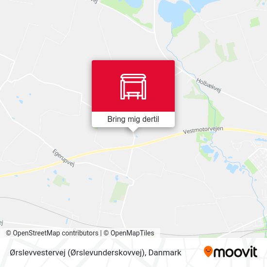 Ørslevvestervej (Ørslevunderskovvej) kort