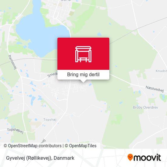Gyvelvej (Røllikevej) kort