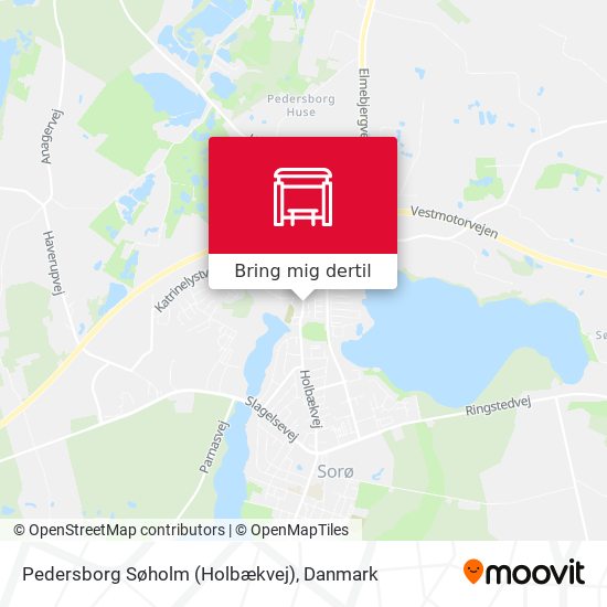 Pedersborg Søholm (Holbækvej) kort