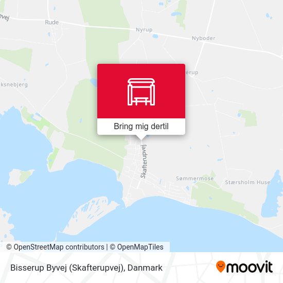 Bisserup Byvej (Skafterupvej) kort