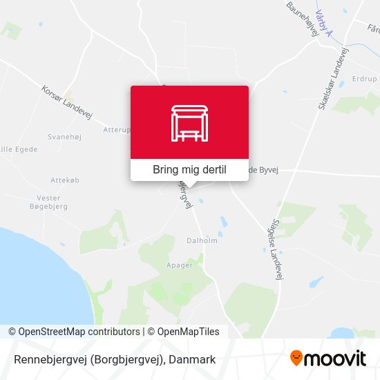 Rennebjergvej (Borgbjergvej) kort