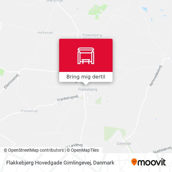 Flakkebjerg Hovedgade Gimlingevej kort