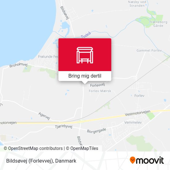 Bildsøvej (Forlevvej) kort