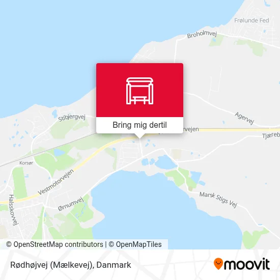 Rødhøjvej (Mælkevej) kort