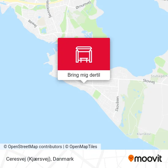 Ceresvej (Kjærsvej) kort