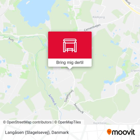 Langåsen (Slagelsevej) kort