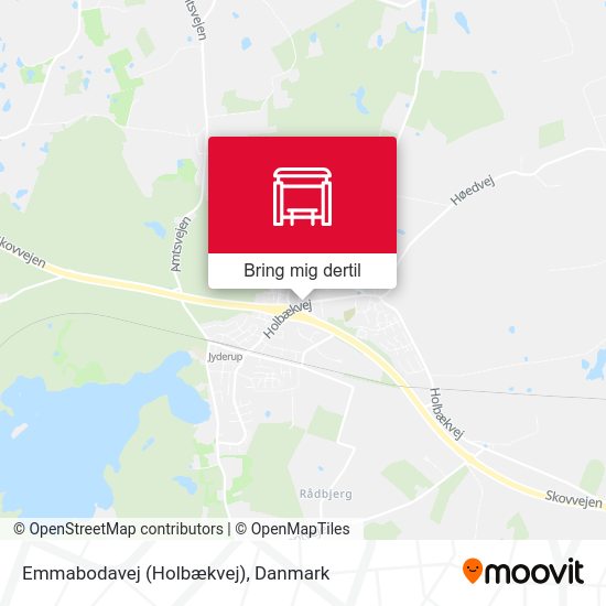 Emmabodavej (Holbækvej) kort