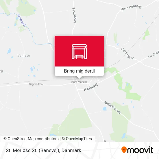 St. Merløse St. (Banevej) kort