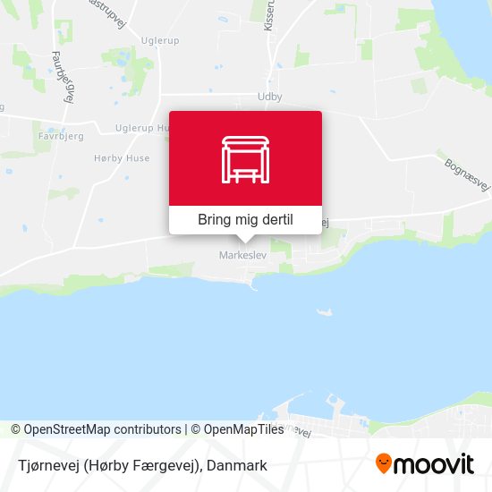 Tjørnevej (Hørby Færgevej) kort
