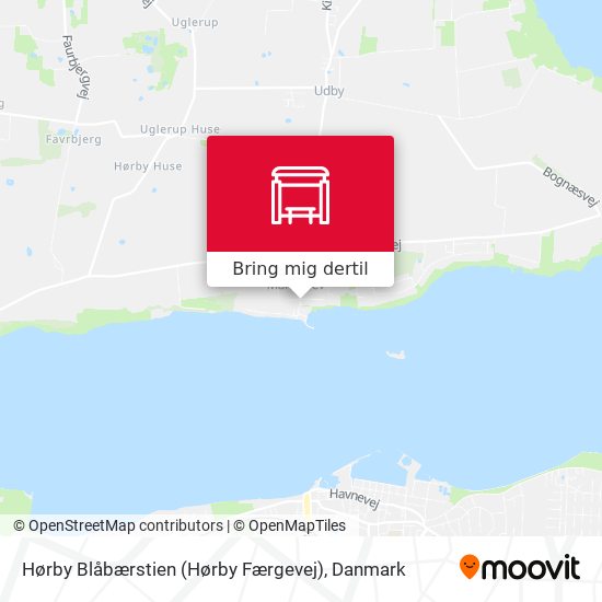 Hørby Blåbærstien (Hørby Færgevej) kort