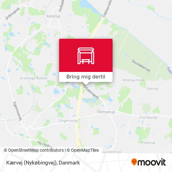 Kærvej (Nykøbingvej) kort