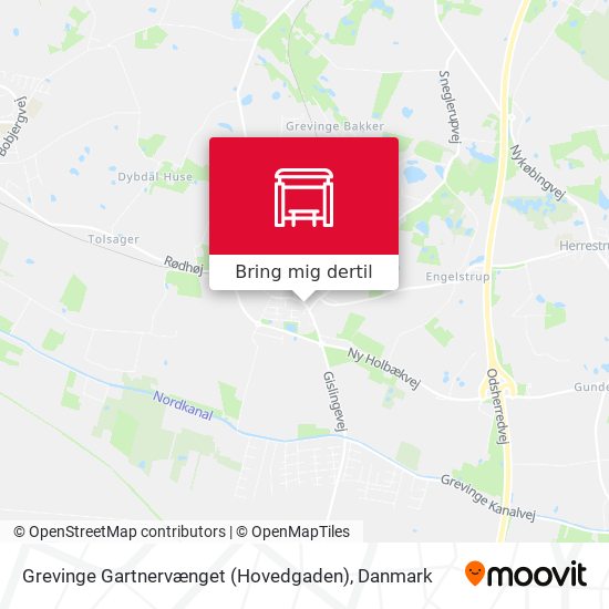 Grevinge Gartnervænget (Hovedgaden) kort
