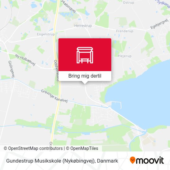 Gundestrup Musikskole (Nykøbingvej) kort