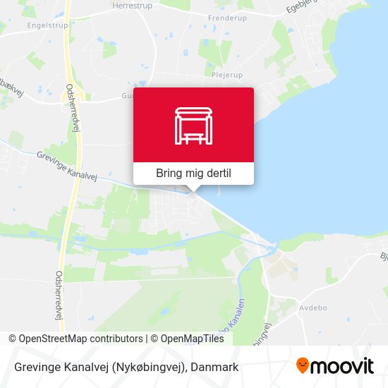 Grevinge Kanalvej (Nykøbingvej) kort