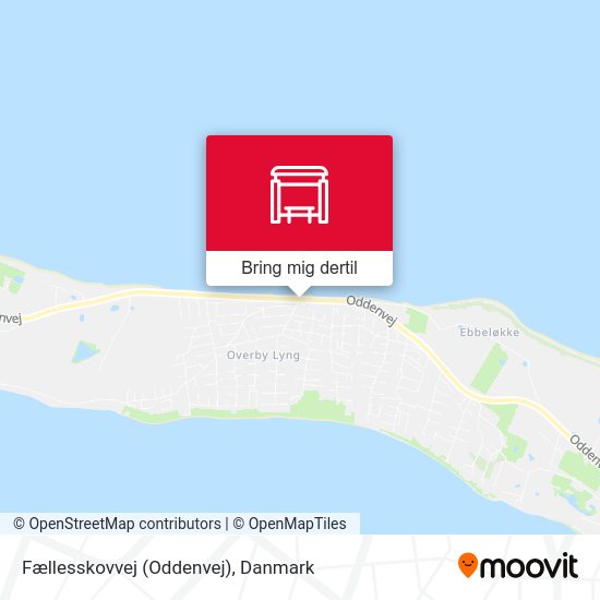 Fællesskovvej (Oddenvej) kort