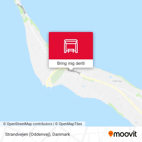 Strandvejen (Oddenvej) kort