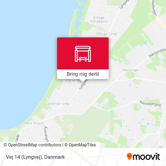 Vej 14 (Lyngvej) kort