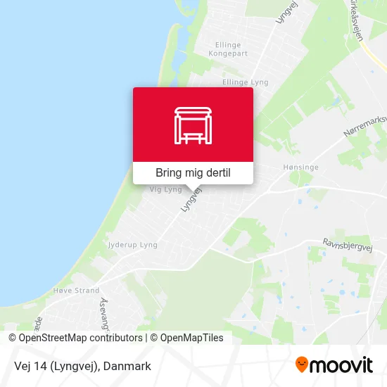 Vej 14 (Lyngvej) kort