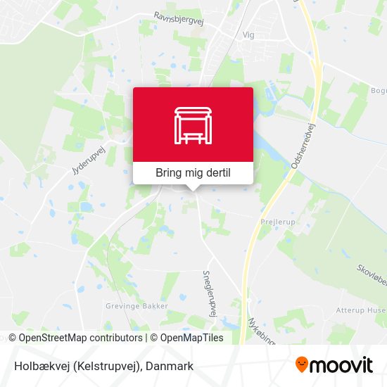 Holbækvej (Kelstrupvej) kort