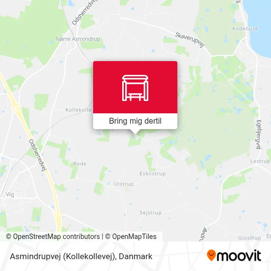 Asmindrupvej (Kollekollevej) kort
