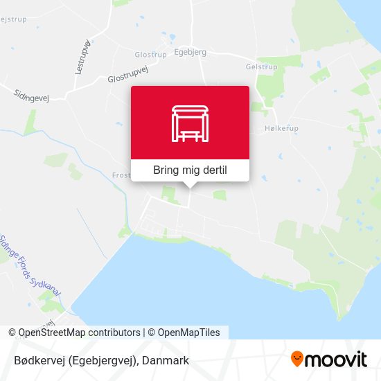 Bødkervej (Egebjergvej) kort