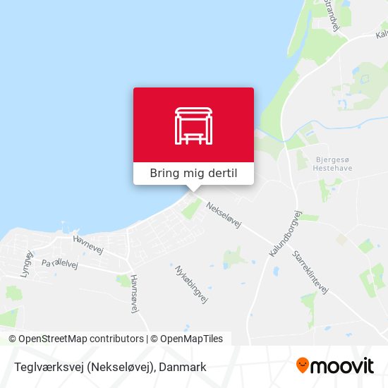 Teglværksvej (Nekseløvej) kort