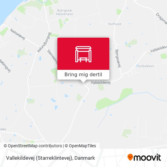 Vallekildevej (Starreklintevej) kort