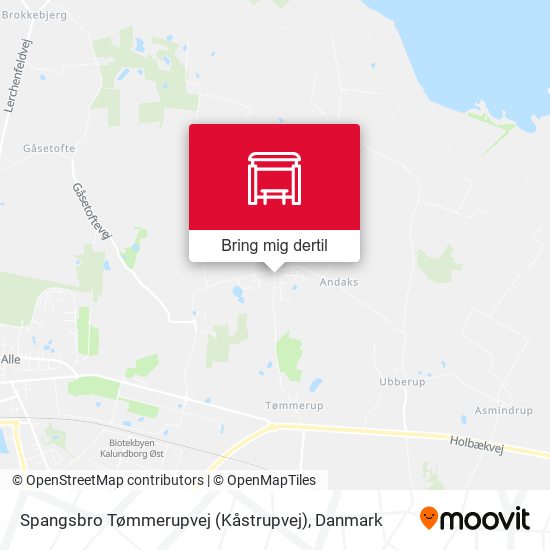 Spangsbro Tømmerupvej (Kåstrupvej) kort