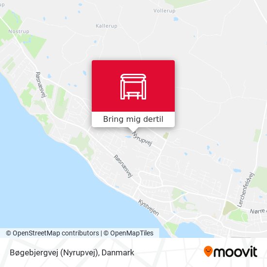Bøgebjergvej (Nyrupvej) kort