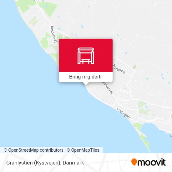 Granlystien (Kystvejen) kort