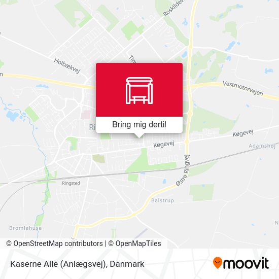 Kaserne Alle (Anlægsvej) kort