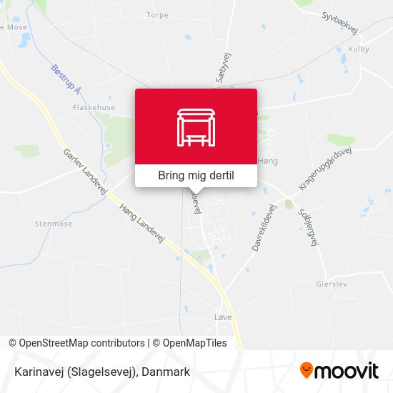 Karinavej (Slagelsevej) kort