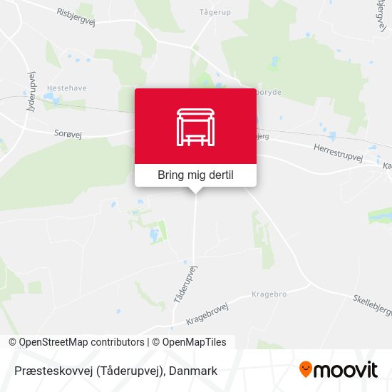 Præsteskovvej (Tåderupvej) kort