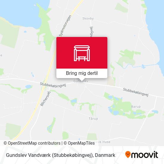 Gundslev Vandværk (Stubbekøbingvej) kort