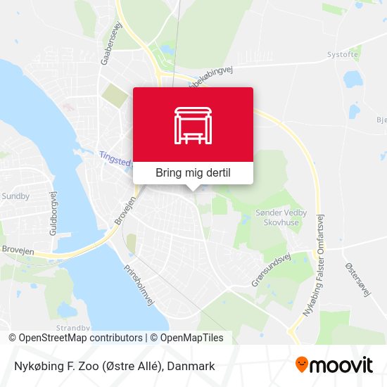 Nykøbing F. Zoo (Østre Allé) kort