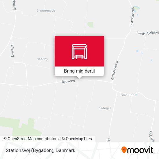 Stationsvej (Bygaden) kort