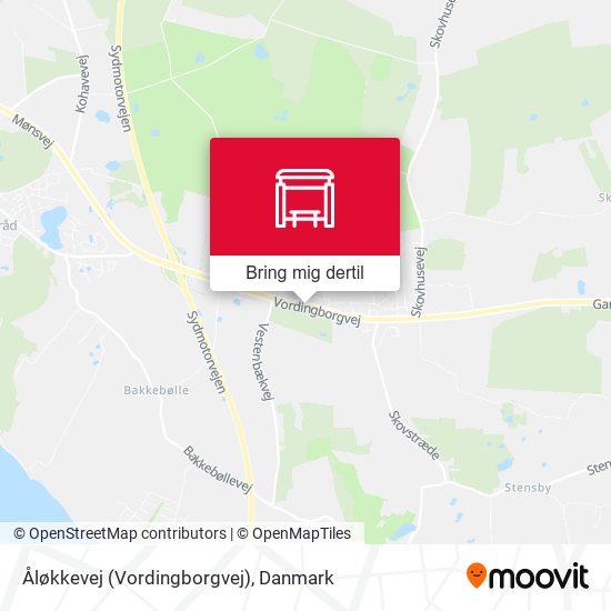 Åløkkevej (Vordingborgvej) kort