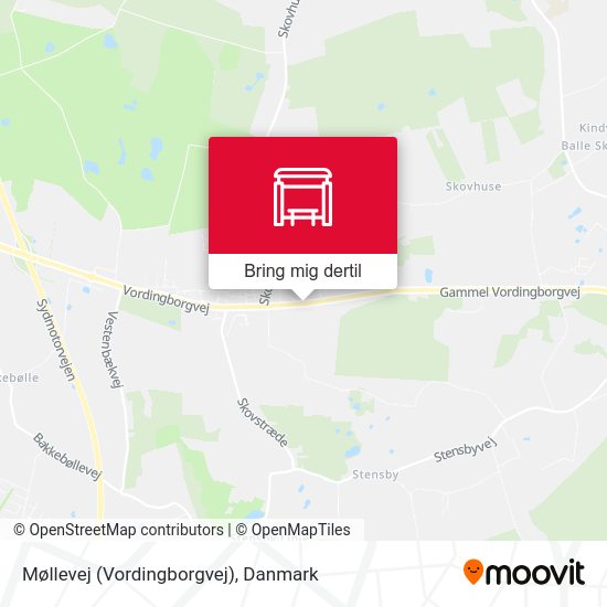 Møllevej (Vordingborgvej) kort