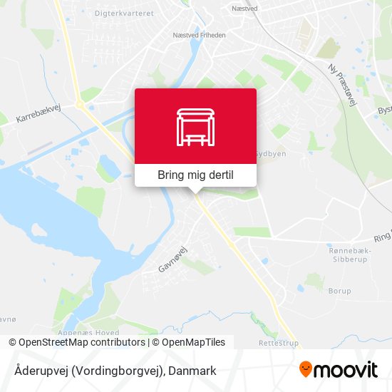 Åderupvej (Vordingborgvej) kort