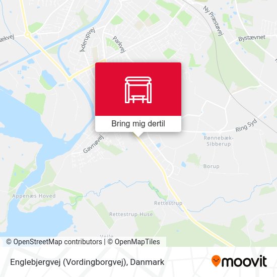 Englebjergvej (Vordingborgvej) kort