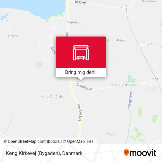 Køng Kirkevej (Bygaden) kort