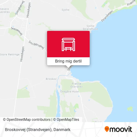 Broskovvej (Strandvejen) kort