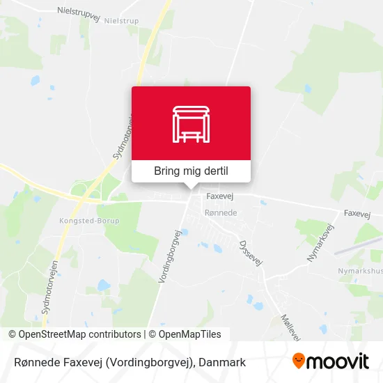 Rønnede Faxevej (Vordingborgvej) kort