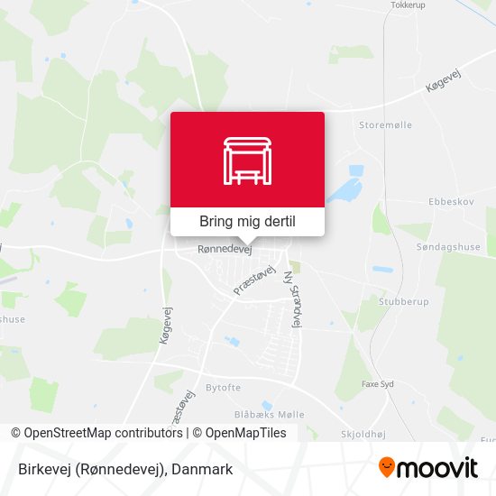 Birkevej (Rønnedevej) kort