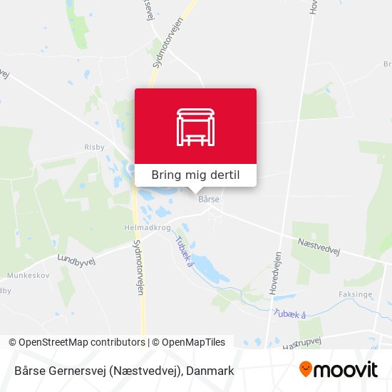 Bårse Gernersvej (Næstvedvej) kort