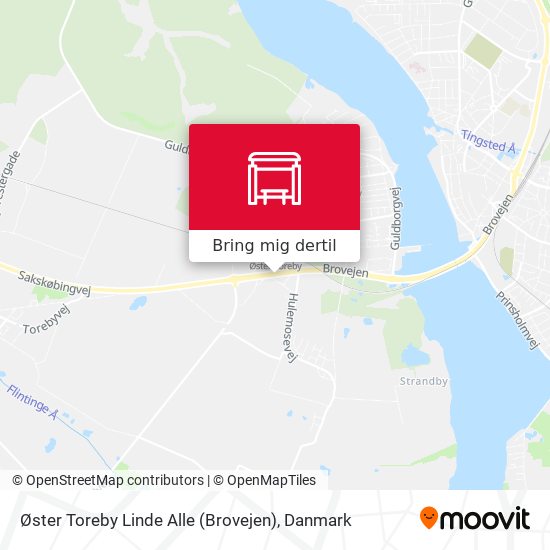Øster Toreby Linde Alle (Brovejen) kort