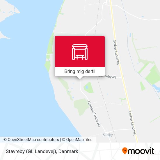 Stavreby (Gl. Landevej) kort